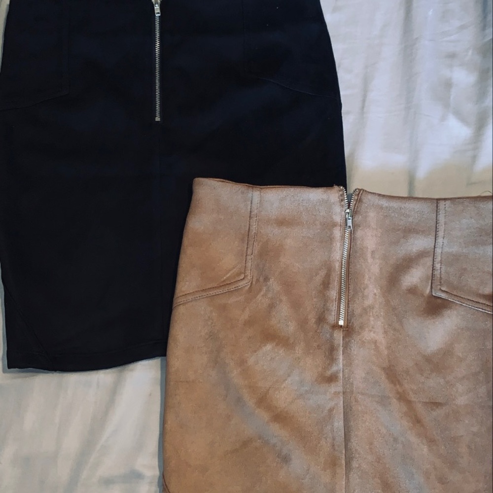 Black & Tan Faux Skirts (picture is of back view)